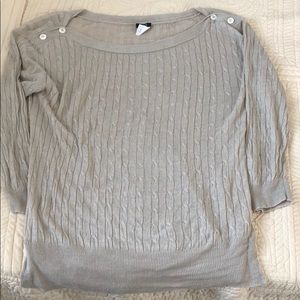 J. Crew Beige Linen Lightweight Sweater L